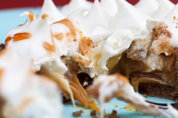 sweet dessert of tartlet and cream