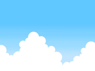 青空と白いもくもくの雲－入道雲－夏の空
