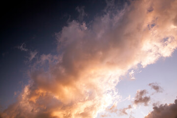 Fototapeta na wymiar colorful sky during sunset or sunrise, weather
