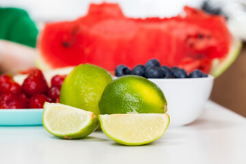 cooking with sour ripe lime or lemon