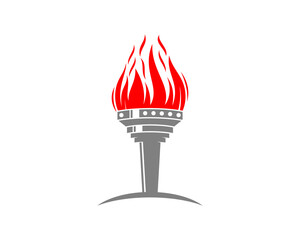 Torch fire flame vector illustration