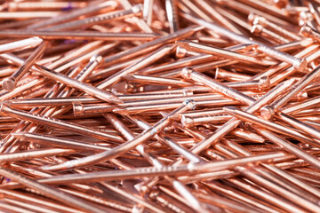 steel nails coated with copper