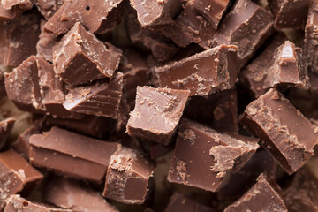 chocolate made from sugar and cocoa, delicious pieces