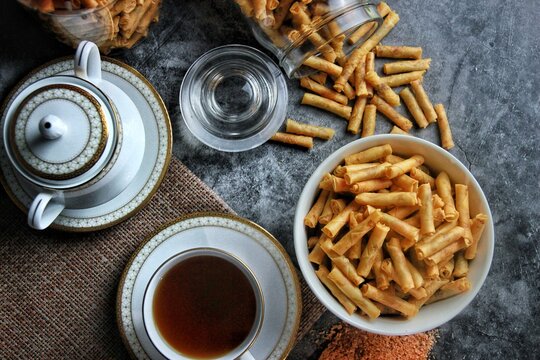 High Angle View Of Food On Table © qi ismail/EyeEm