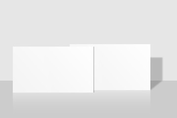 Realistic blank business card illustration for mockup. 3D rendering.