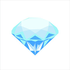 gemstone diamond in the form of an icon on a white isolated background.