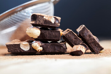 sweet chocolate with nuts