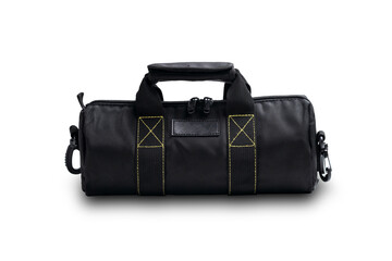 cylinder black bag isolated on white background