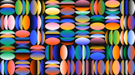 Abstract geometric vector seamless pattern with color gradient