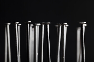 nails made of steel or other high-quality metal for construction