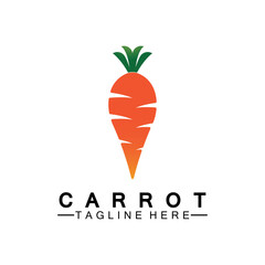 Carrot logo vector icon illustration design template