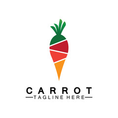 Carrot logo vector icon illustration design template