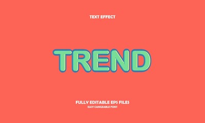 trend style editable text effect