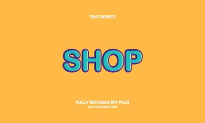shop style editable text effect
