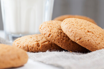 round cookies made from wheat and oat flour