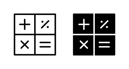 Calculator icon vector for computer, web and mobile app 