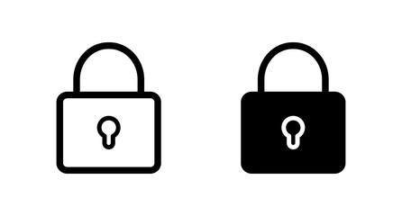 Lock icon vector for computer, web and mobile app 