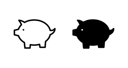Piggy Bank icon vector for computer, web and mobile app 