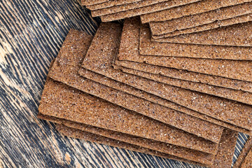 thin rye bread with coriander