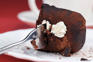 chocolate dessert with cream cheese