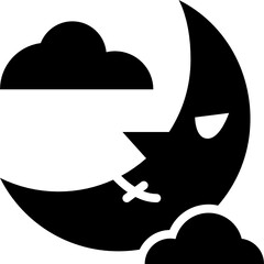moon glyph icon