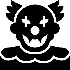 clown glyph icon