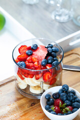 made from different types of berry smoothies