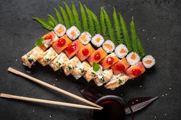 sushi in the japanese restaurant