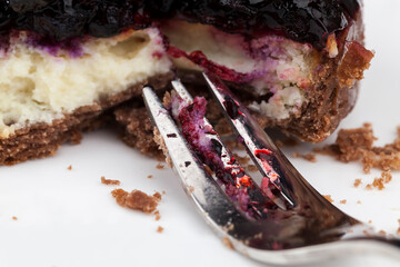 chocolate tartlet stuffed with fresh blueberries