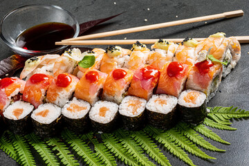 sushi in the japanese restaurant