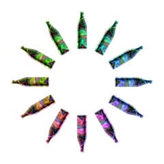 色相風 ボトルイラスト素材