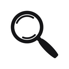 Search icon. Magnifying glass icon, vector magnifier or loupe sign.