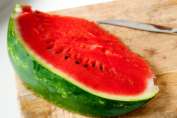 red ripe watermelon cut into pieces