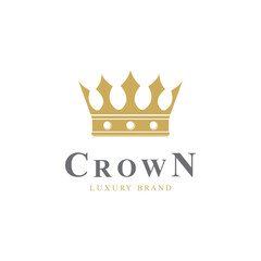 Crown Logo Template. Vector icon illustration