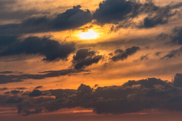 Dramatic Sunset on a Rainy Evening