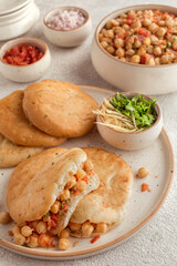 Chhole kulche, Indian cuisine, rustic setup
