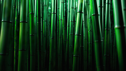 Full Frame Shot Of Green Bamboo Plants