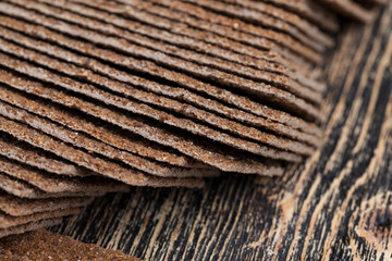 thin rye bread with coriander