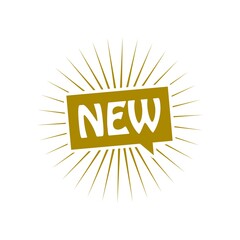 New symbol. Speech bubble New isolated on white background