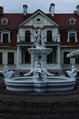 Fountain in front of the manor