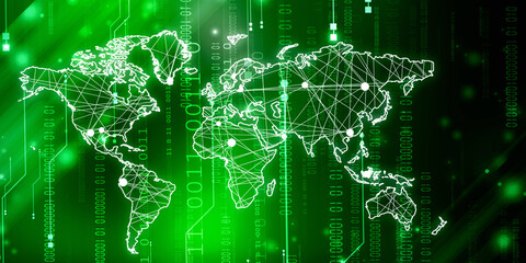 2d illustration world map abstract background
