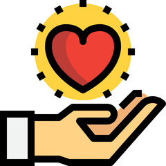 care color outline icon