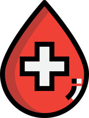 Obraz premium blood color outline icon