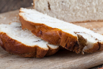 bread with cinnamon powder filling