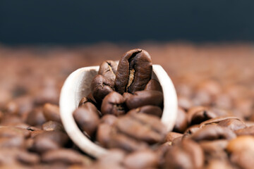 coffee beans for the production of delicious coffee