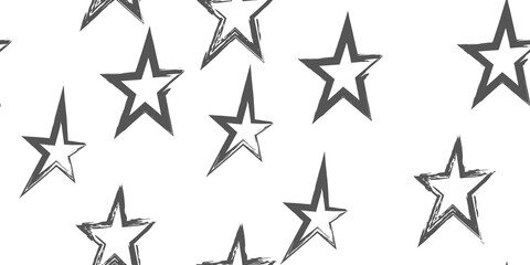 Colored stripes and stars. Simpless. Fashion watercolor striped design.