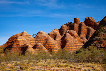 The distinct ancient rock formations of the Bungles in the Kimberley, Western Australia.