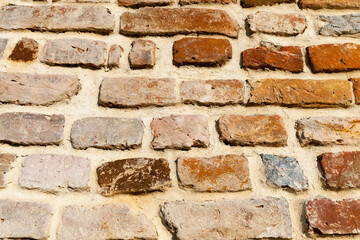 an old wall made of bricks