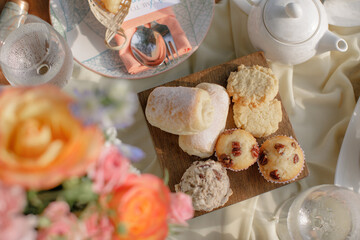Picnic outdoors in the garden
