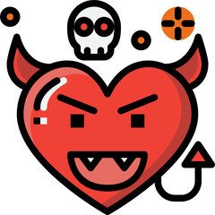devil color outline icon